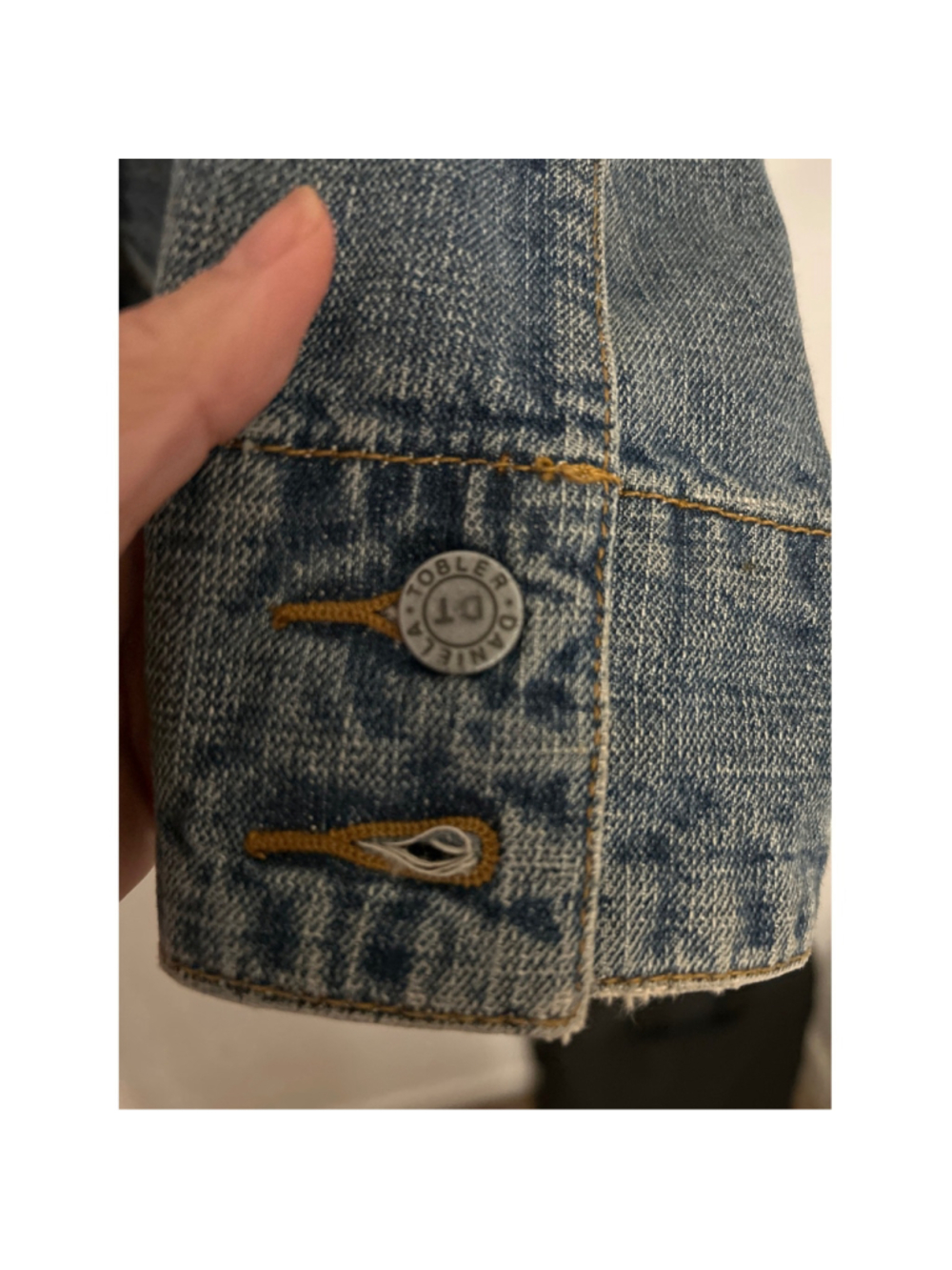 Daniela Tobler DT Vintage Denim Blazer Jacket Medium Wash Blue Womens Size M 126 - Picture 4 of 8